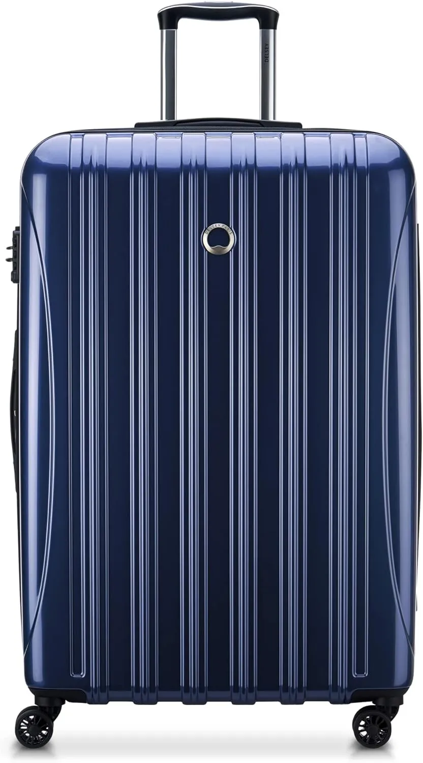 DELSEY PARIS Helium Aero Hardside Expandable Luggage with Spinner Wheels, Blue Cobalt, Checked-Large 29 Inch