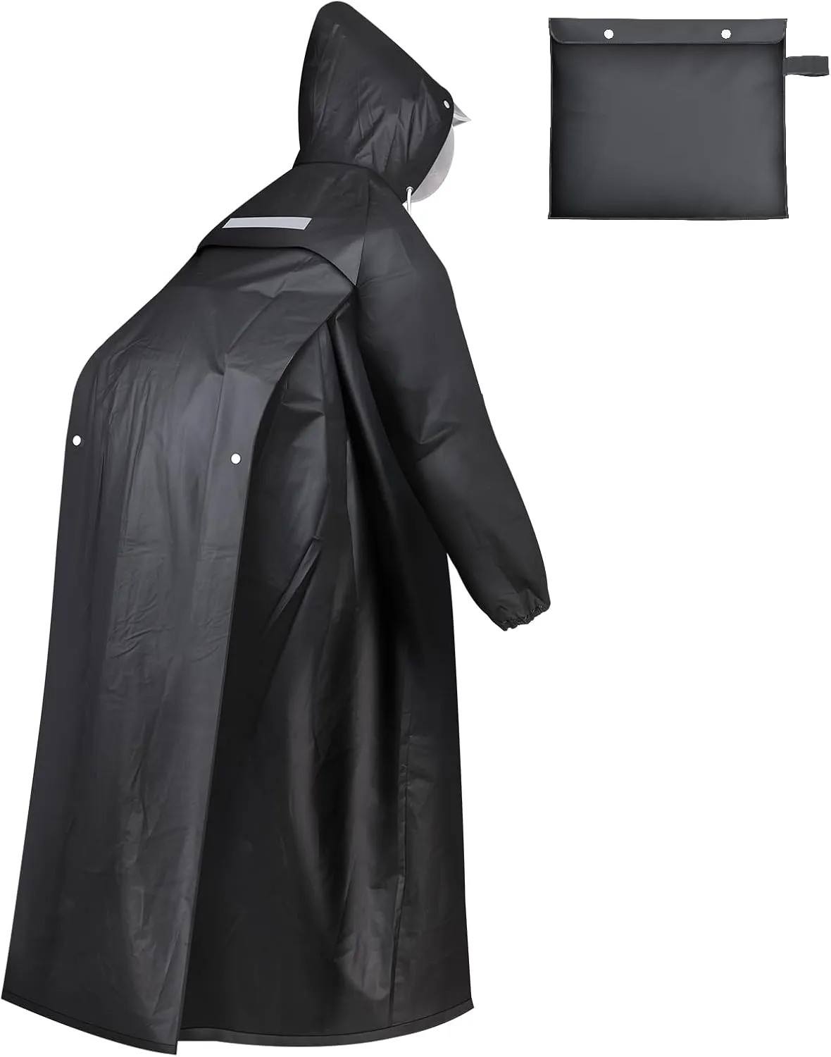 Desoto Rain Poncho Extra Long,Rain Jacket, Lightweight Rain Coat with Adjustable Hood for Men Women, Reusable for Backpacking