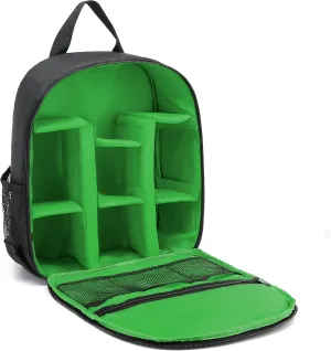 Digital DSLR Camera Waterproof Sling Backpack Shoulder Bag For Unisex Hiking Traveling (Green)