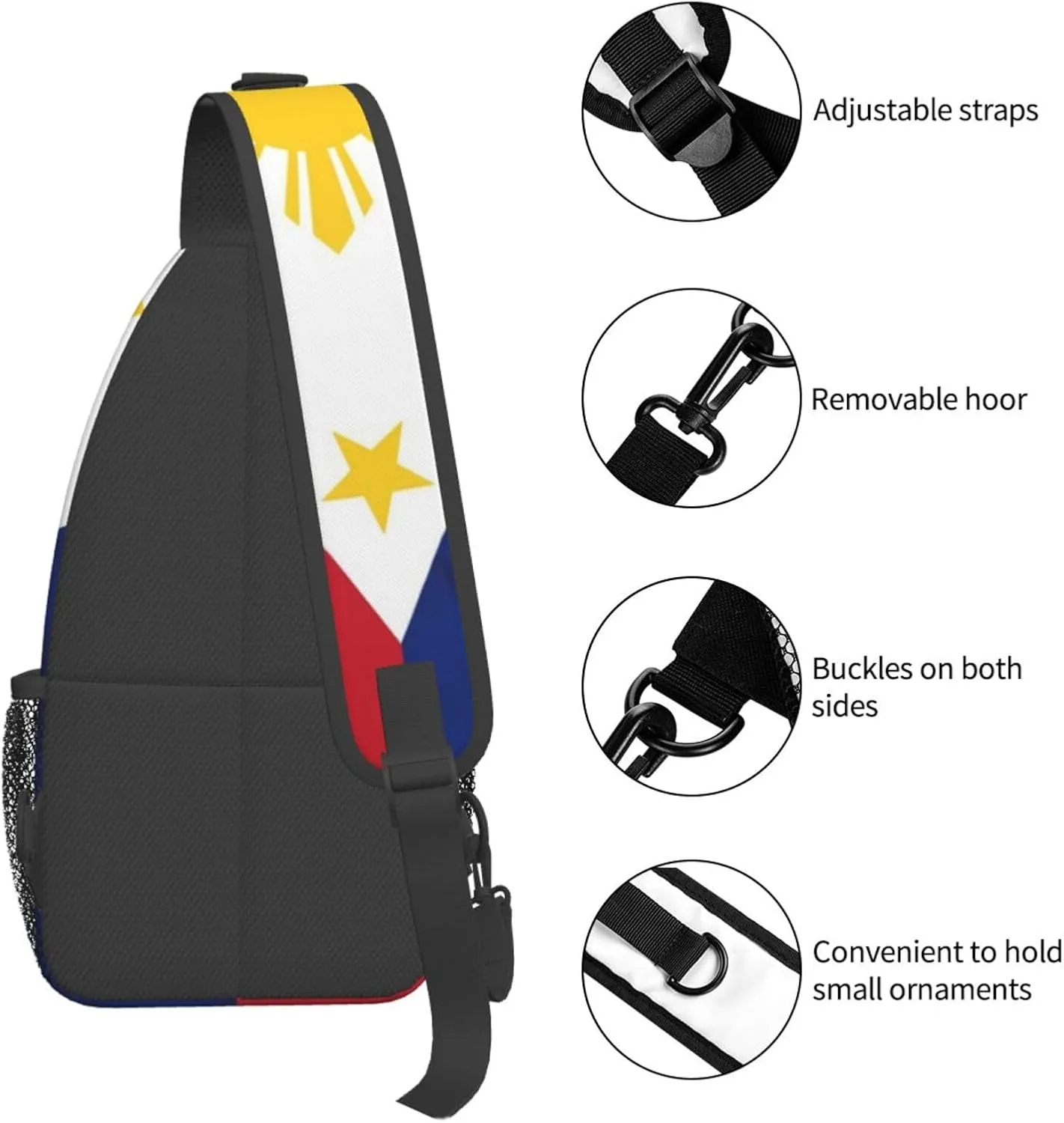 Dinosaur Crossbody Bags Men Cross Chest Bag Women Adjustable Sling Backpack Shoulder Bag