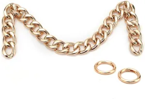 DIY Heavy Chunky Aluminum Metal Purse Handle Bag Chain Charms Strap Replacement Handbag Accessories Decoration