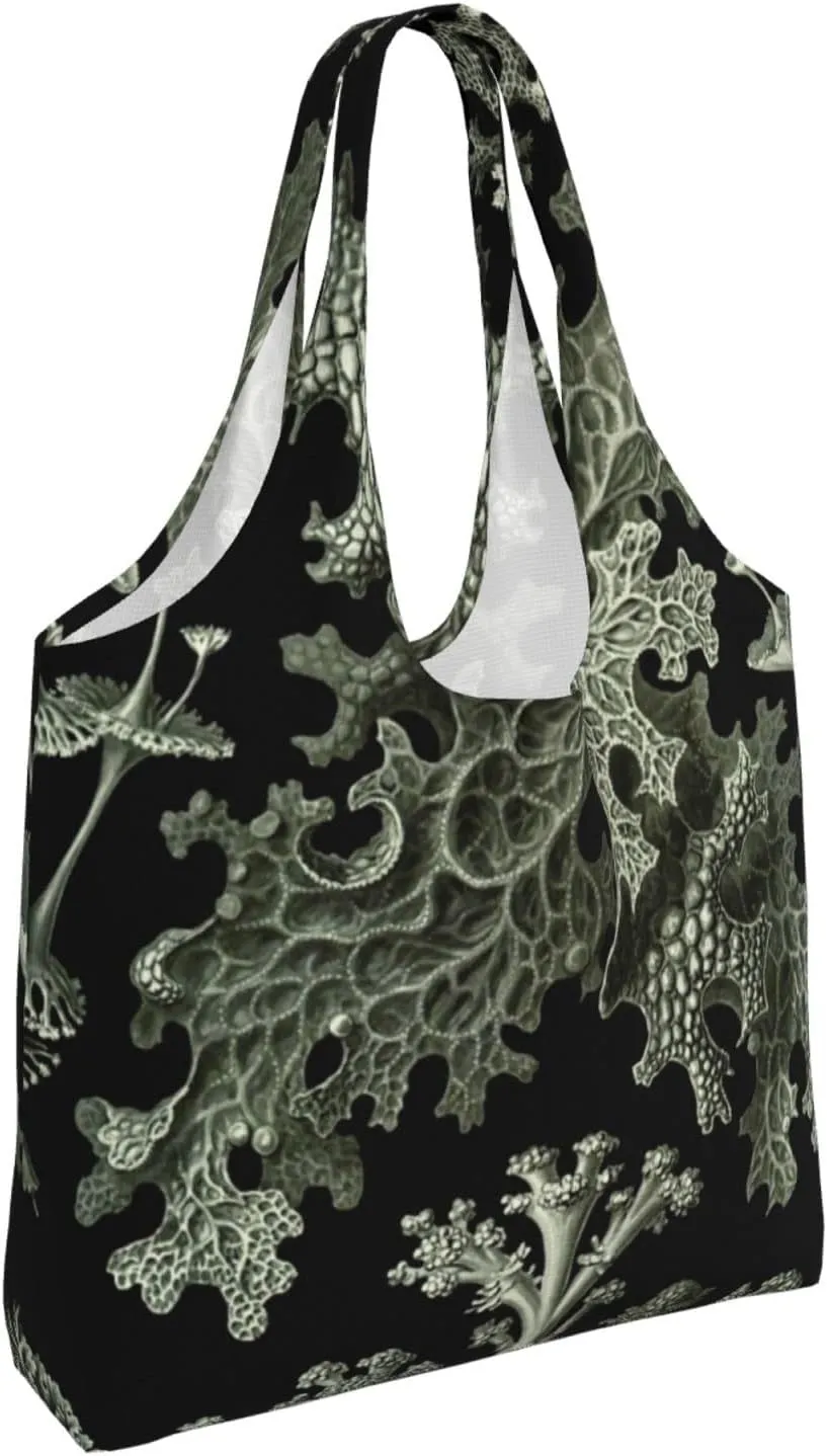 DKJlitter Fashion Canvas Tote Bag, Reusable Grocery Shopping Bag, Large capacity shopping bag Daily Utility Bag