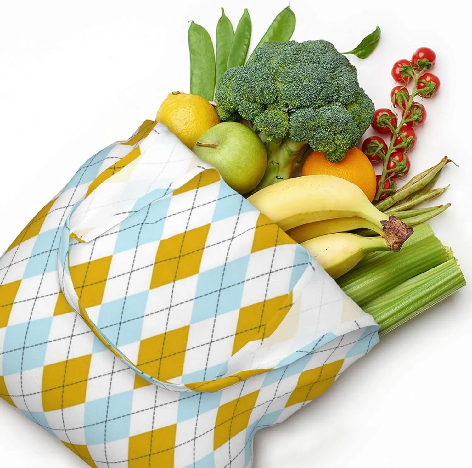 DKJlitter Fashion Canvas Tote Bag, Reusable Grocery Shopping Bag, Large capacity shopping bag Daily Utility Bag