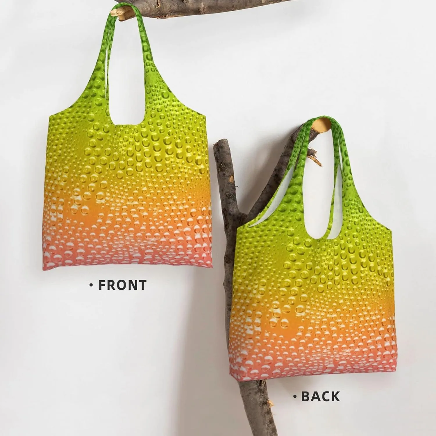 DKJlitter Fashion Canvas Tote Bag, Reusable Grocery Shopping Bag, Large capacity shopping bag Daily Utility Bag