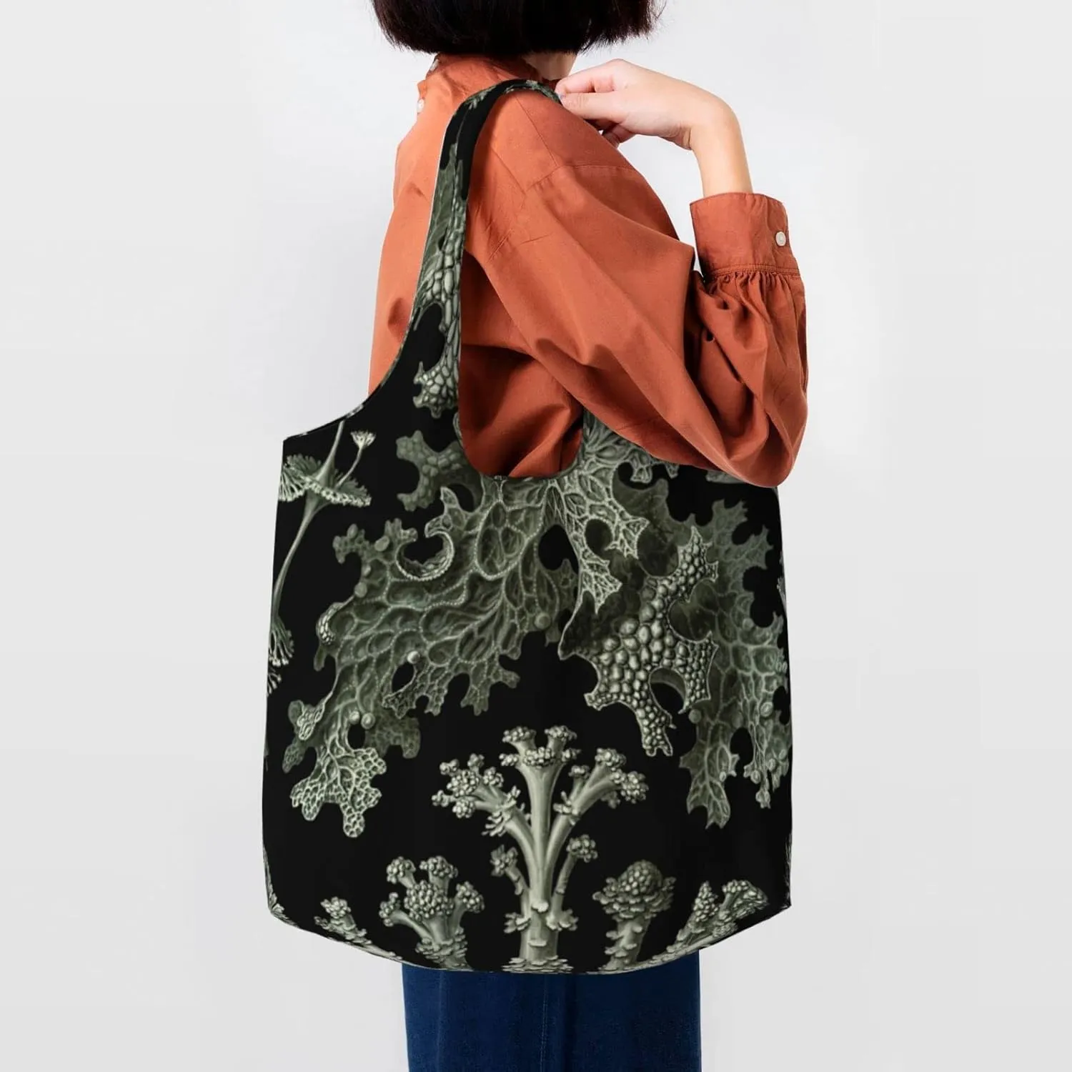 DKJlitter Fashion Canvas Tote Bag, Reusable Grocery Shopping Bag, Large capacity shopping bag Daily Utility Bag