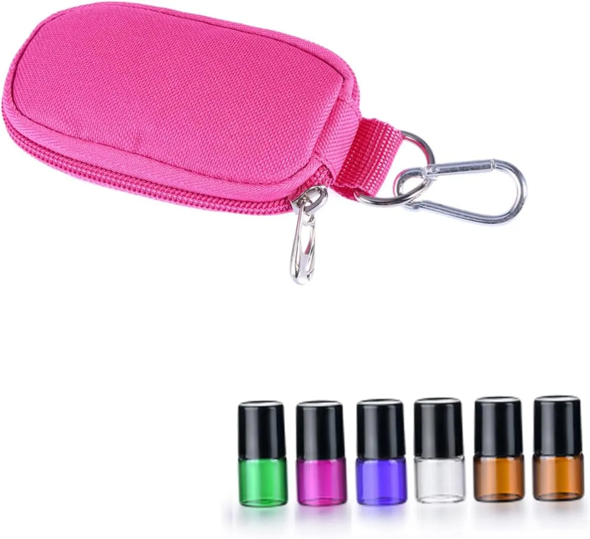DOITOOL 2pcs Duffel Bags for Traveling Mini Essential Oil Bag Portable Handle Bag Travel Bag Diffuser Carry, Rosyx3pcs, mediumx3pcs