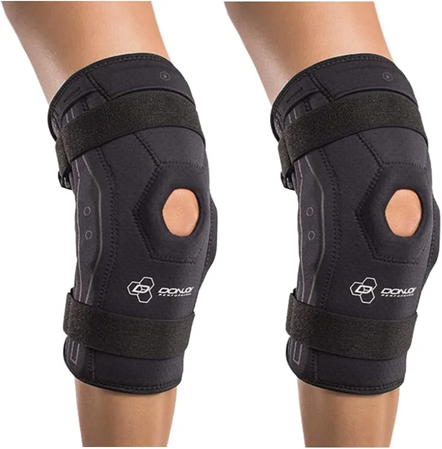 DonJoy Performance Bionic Knee Brace – Hinged (Black/X-Large - 2 Pack) Adjustable Patella Support, Lateral/Medial Ligament (ACL, MCL, LCL), Meniscus, Knee Sprains, Sports - Value Bundle