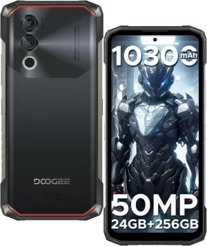 DOOGEE Blade10 Power Rugged Smartphone, 24GB 256GB/2TB Storage,10300mAh Battery, 6.6'' HD  90Hz Rugged Phone, 50MP Camera, Android 14 Waterproof Unlocked Cell Phone,NFC/Wi-Fi 6E/IP69K/Dual Unlocked