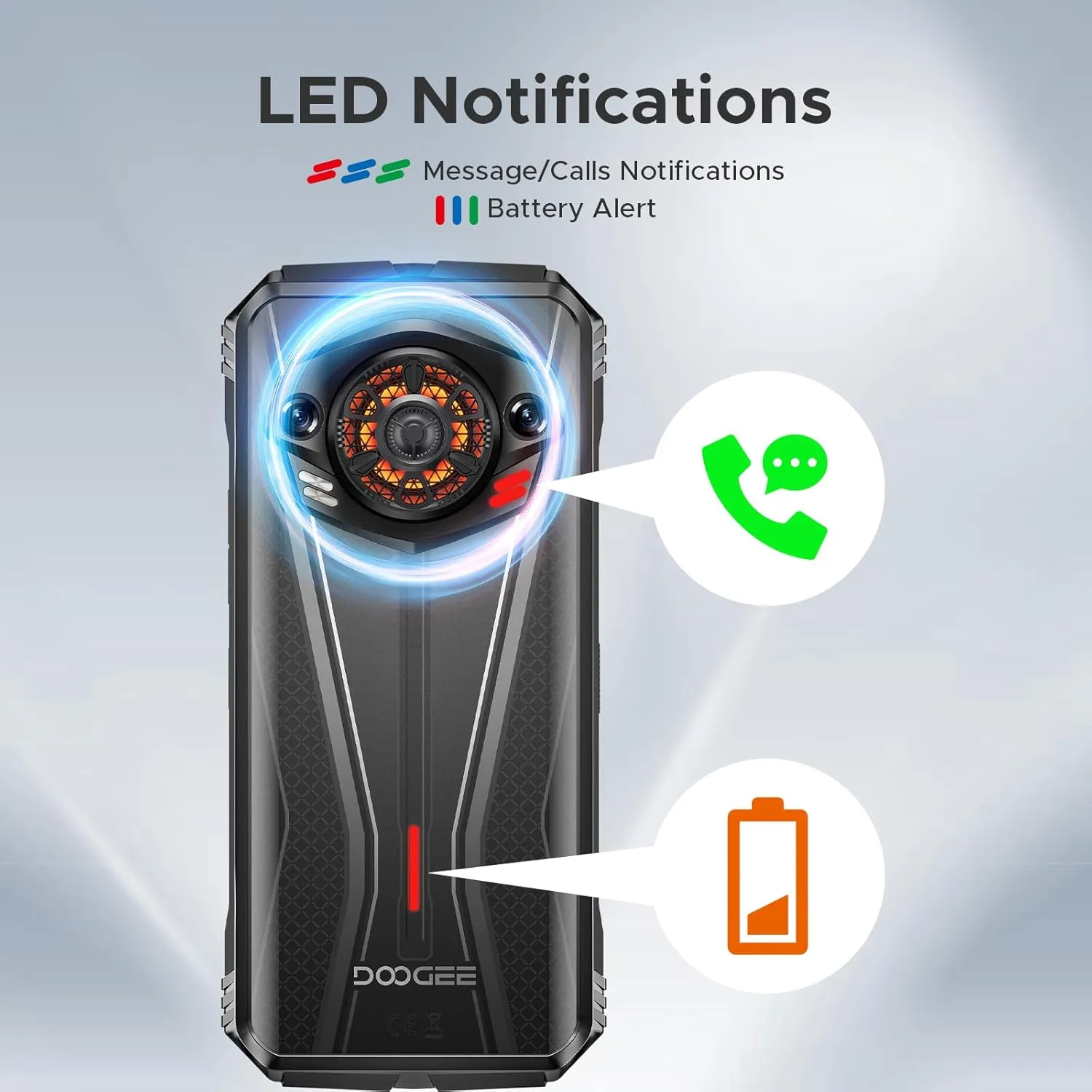 DOOGEE S Punk Pro(2025) Rugged Phone,20GB 512GB Android 14 Rugged Cell Phone with 128dB Loudest Speaker,6.6 FHD  IPS 90Hz,10800mAh Rugged Smartphone,50MP AI Camera,Waterproof Phone,Face Unlock/NFC