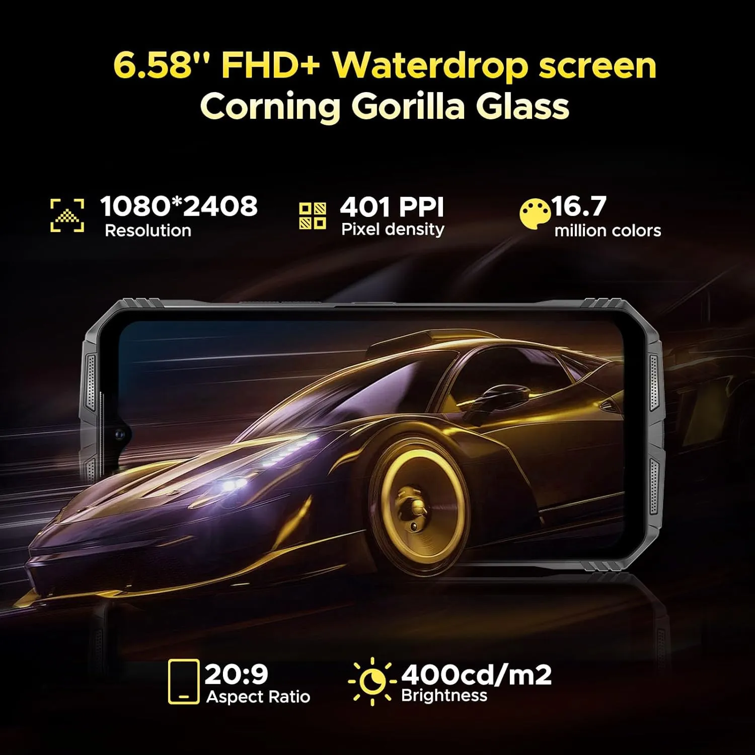 DOOGEE S Punk Rugged Smartphone Android 14,16GB 256GB/1TB Rugged Phone with 126dB Super Speaker,10800mAh,6.58" FHD  Display,4G Dual SIM,50MP 16MP, IP68/IP69K Waterproof Phones, NFC/OTG/Face ID