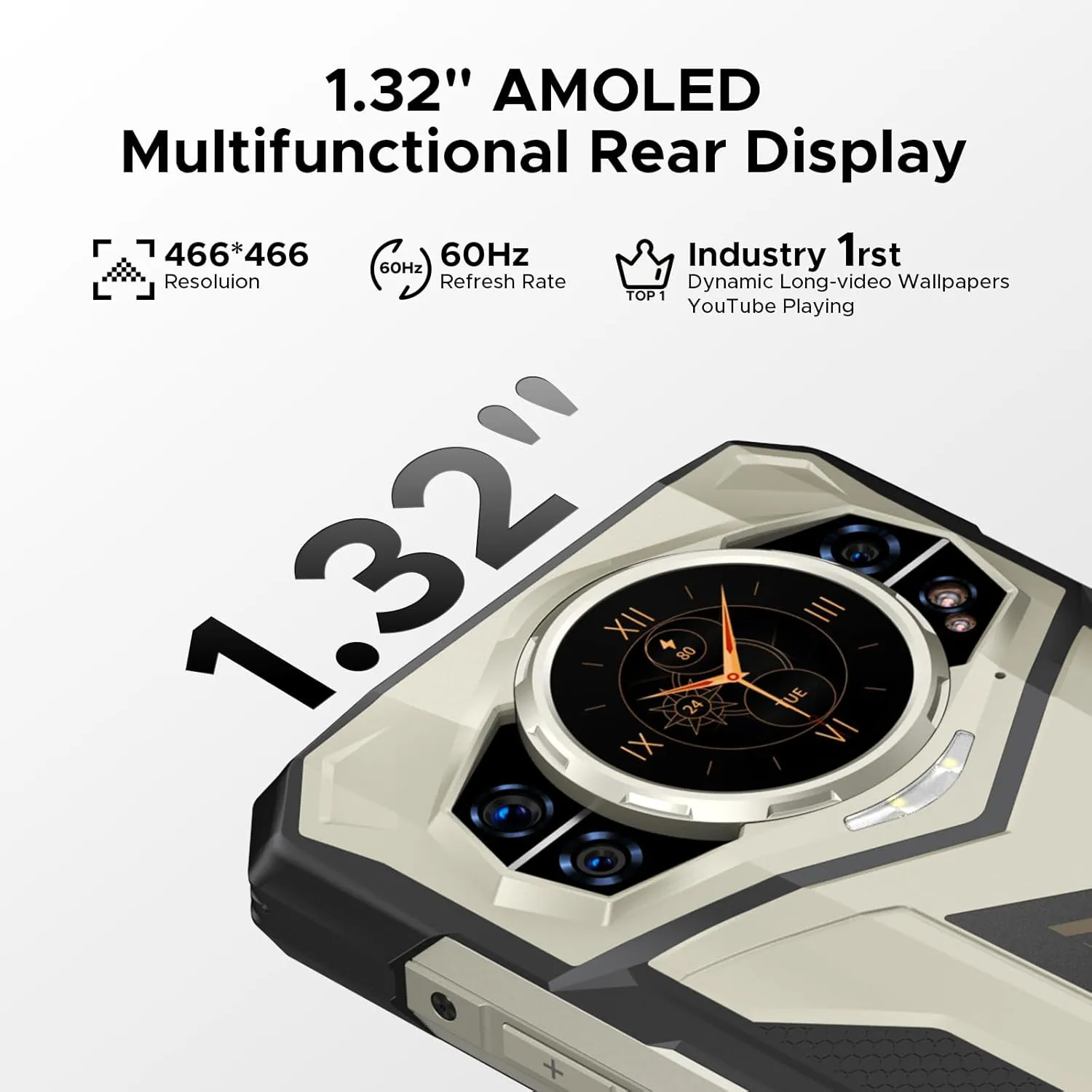 DOOGEE S200 Plus 5G Rugged Phone 2025,4nm D7300 CPU,32GB 512GB Android 14 Rugged Cell Phone with 1.32"Amoled Screen,10100mAh/33W,100MP Camera Rugged Smartphone,6.72" FHD/120Hz,Waterproof Phone,NFC/OTG