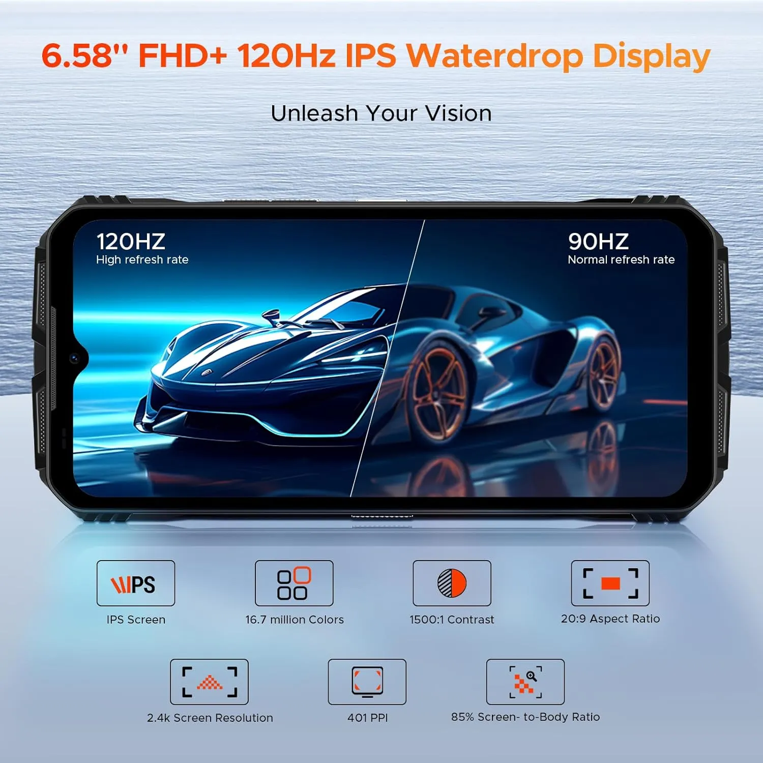 DOOGEE V MAX Pro(2025) 5G Rugged Phone,22000mAh,32GB 512GB/TF 2TB,Android 14 Rugged Smartphone,108MP 20MP Night Vision Phone, 6.58"FHD  120Hz IPS Screen, IP68/IP69K Waterproof,NFC/OTG/Face ID/1.18 lb