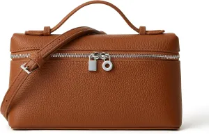 DORIS&JACKY Small Leather Crossbody Bag for Women Designer Mini Top Handle Phone Pouch Bag with Adjustable Shoulder Strap