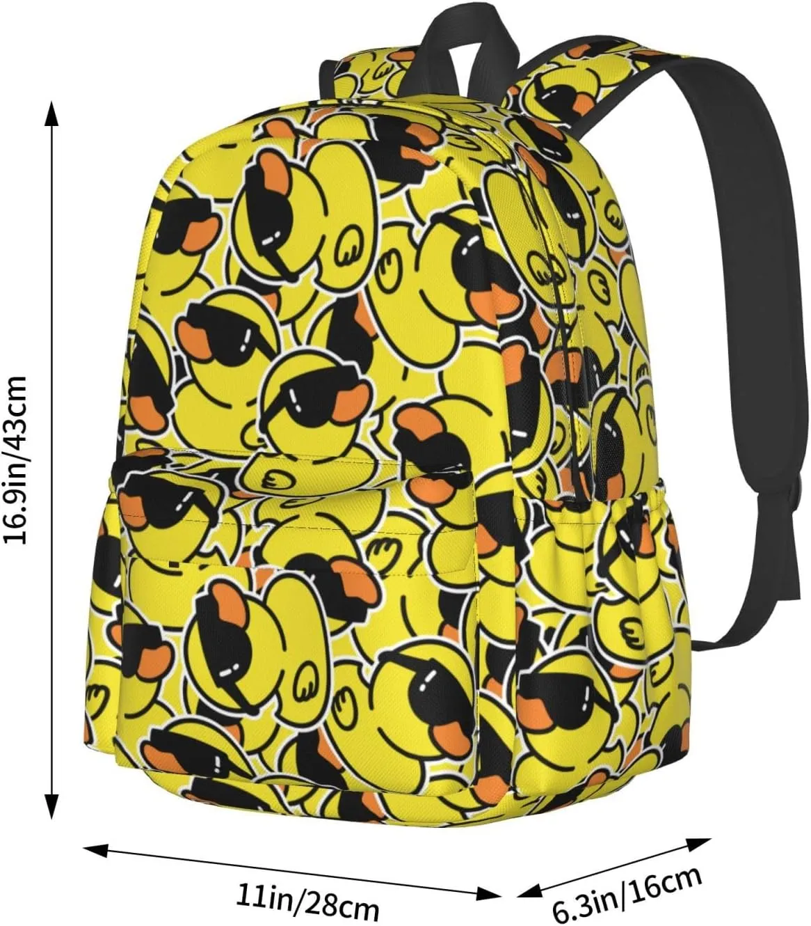 Duck Pattern Backpack Book Bags Lightweight Casual Laptop Backpacks Travel Daypack For Man Woman