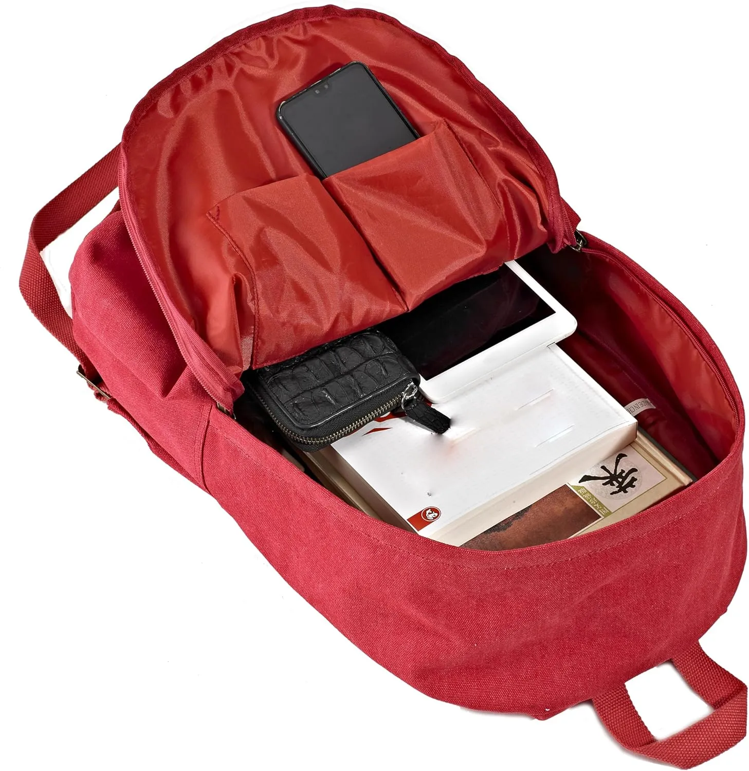 Durable Canvas College Rucksack Laptop Excursion Backpack Travel Notebook School Backpack Bookbag For Men Women Red Factory Directly