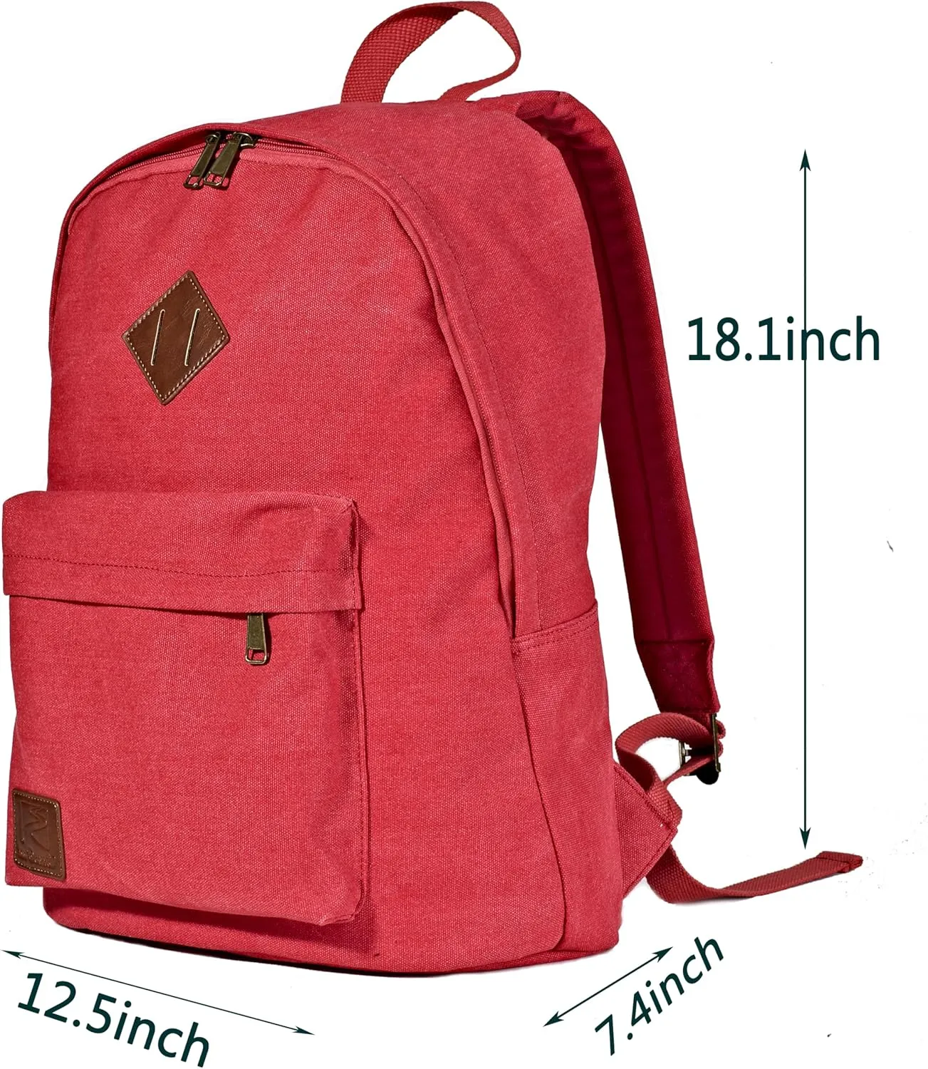 Durable Canvas College Rucksack Laptop Excursion Backpack Travel Notebook School Backpack Bookbag For Men Women Red Factory Directly