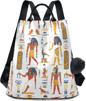 Egyptian Elements Backpack for Women Anti Theft Large Fashion Travel Shoulder Bag Purse Rucksack Lightweight