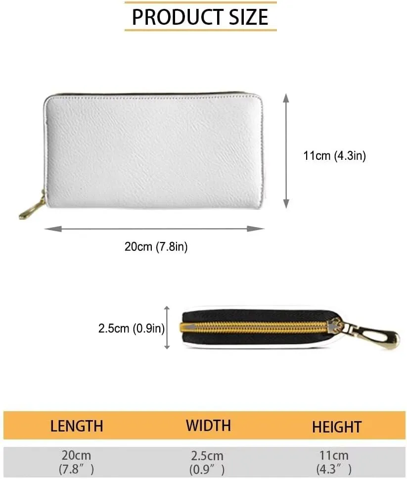 ELEQIN Multi-card Wallet Cheeky Ferrets Pattern Waterproof Coin Clip PU Leather Credit Card Holder Clutch Purse