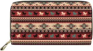 ELEQIN Multi-card Wallet Cheeky Ferrets Pattern Waterproof Coin Clip PU Leather Credit Card Holder Clutch Purse