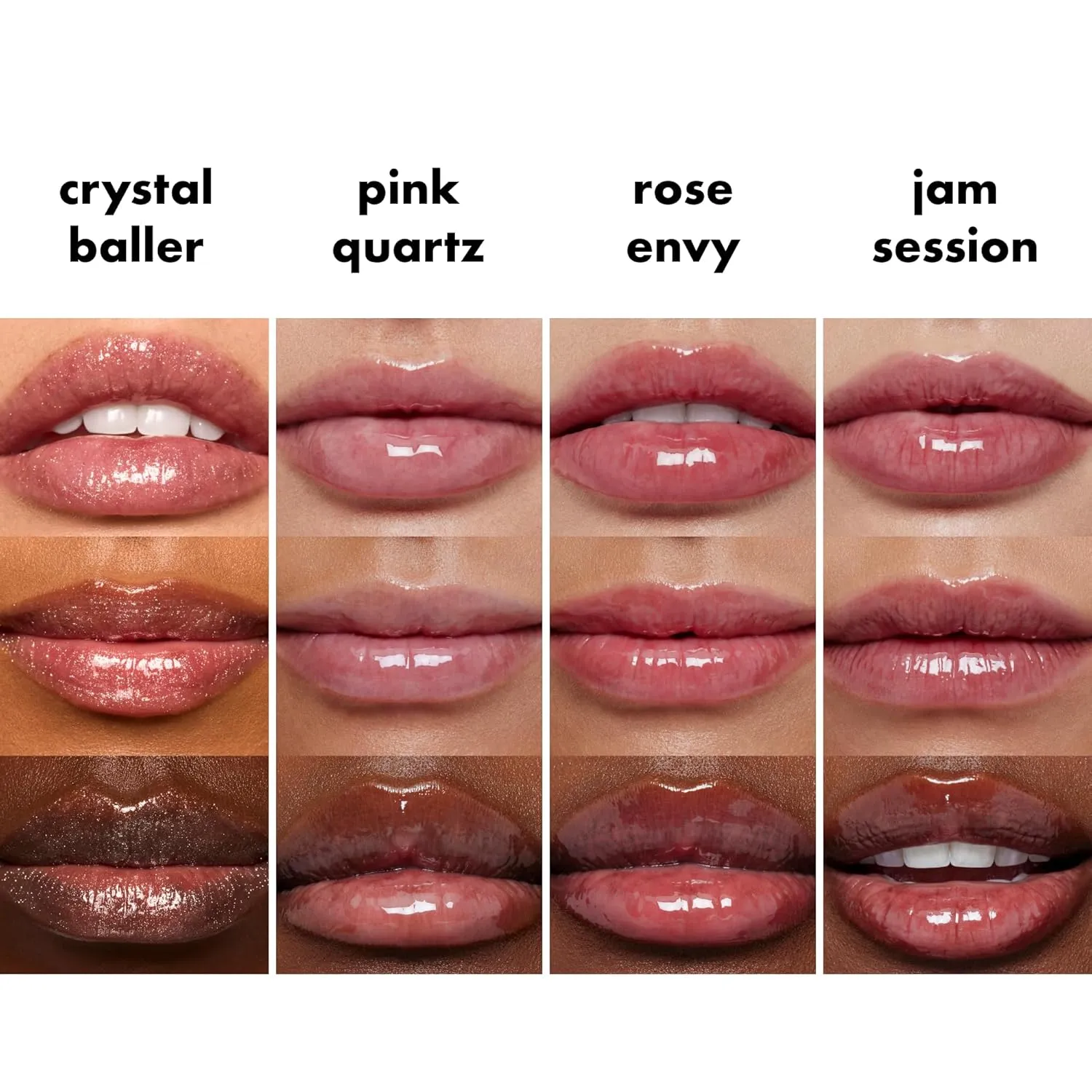 e.l.f. Glow Reviver Quad Goals Lip Oil Kit, Lip Gloss For A High-Gloss Finish & Sheer Wash Of Color, Non-Sticky, Vegan & Cruelty-Free, 4 Glosses