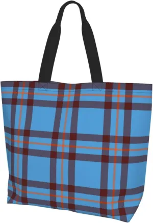 Elliot Ancient Tartan Tote Bag For Women Weekender Travel Bag Reusable Grocery Bags Large Totes Handbags