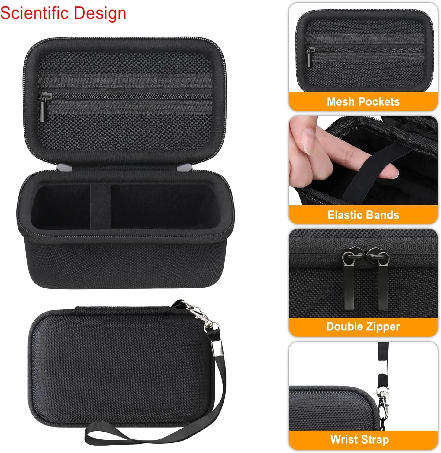 Elonbo Carrying Case for Sony ZV-1F/ ZV-1 II/ZV-1 Vlog Digital Camera for Content Creators, Sony ZV1 Vlogging Camera Hard Travel Bag, Mesh Pocket fits Battery Card Reader Cable, Black