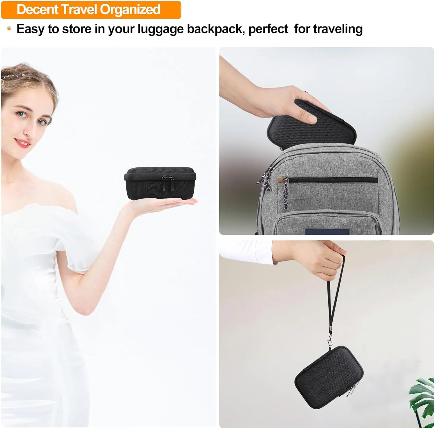 Elonbo Carrying Case for Sony ZV-1F/ ZV-1 II/ZV-1 Vlog Digital Camera for Content Creators, Sony ZV1 Vlogging Camera Hard Travel Bag, Mesh Pocket fits Battery Card Reader Cable, Black