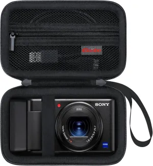 Elonbo Carrying Case for Sony ZV-1F/ ZV-1 II/ZV-1 Vlog Digital Camera for Content Creators, Sony ZV1 Vlogging Camera Hard Travel Bag, Mesh Pocket fits Battery Card Reader Cable, Black