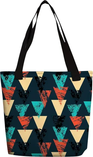eloria Tote Bag Abstract Pattern Printed Cotton Canvas Fabric Hand Bag