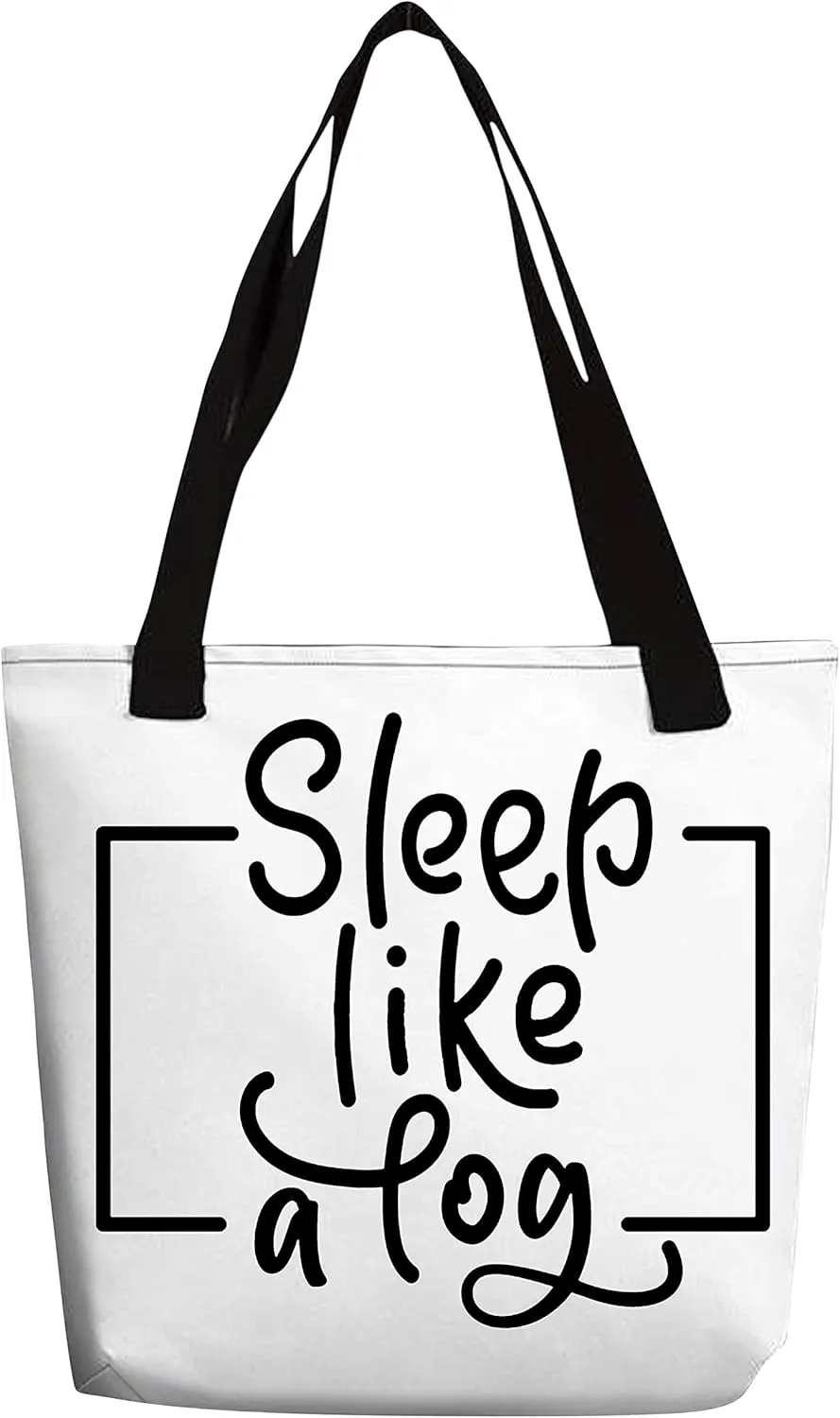 eloria Tote Bag Sleep Like A Dog Quote Printed Bag Cotton Canvas Fabric Hand Bag