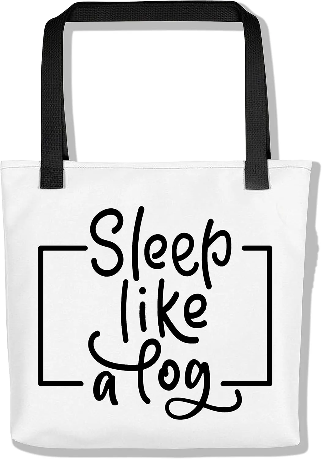 eloria Tote Bag Sleep Like A Dog Quote Printed Bag Cotton Canvas Fabric Hand Bag