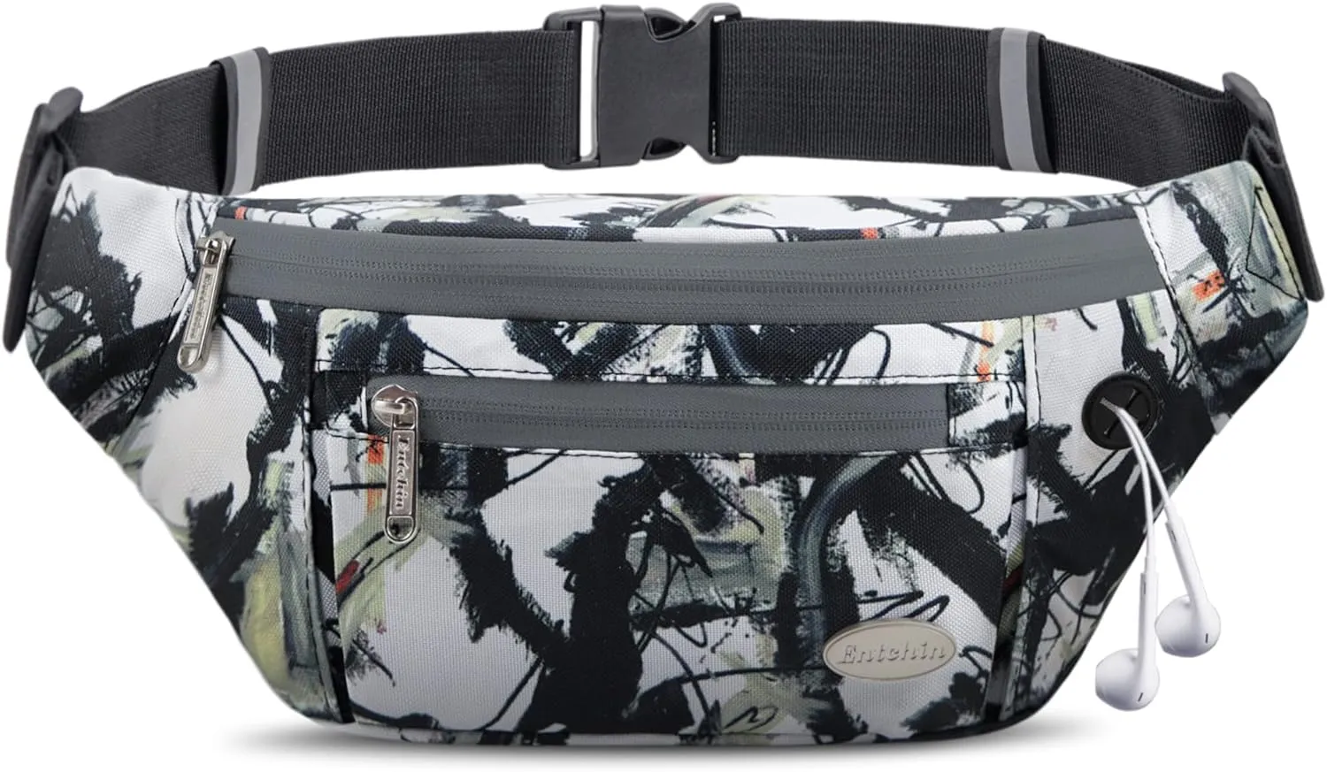 Entchin Fanny Pack for Women Men,Crossbody Belt Bag with 4-Zipper Pockets,Adjustable Waist Bag Pack,One of the Most Popular Travel Essential Gifts for Walking,Traveling,Cycling and Shopping