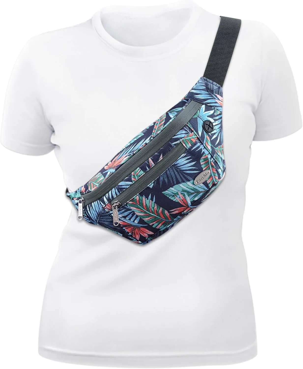 Entchin Fanny Pack for Women Men,Crossbody Belt Bag with 4-Zipper Pockets,Adjustable Waist Bag Pack,One of the Most Popular Travel Essential Gifts for Walking,Traveling,Cycling and Shopping