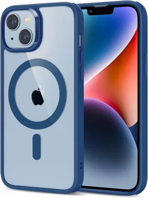 ESR for iPhone 14 Case/iPhone 13 Case, Compatible with MagSafe, Shockproof Military-Grade Protection, Magnetic Phone Case for iPhone 14/13, Classic Series (HaloLock), Clear Blue