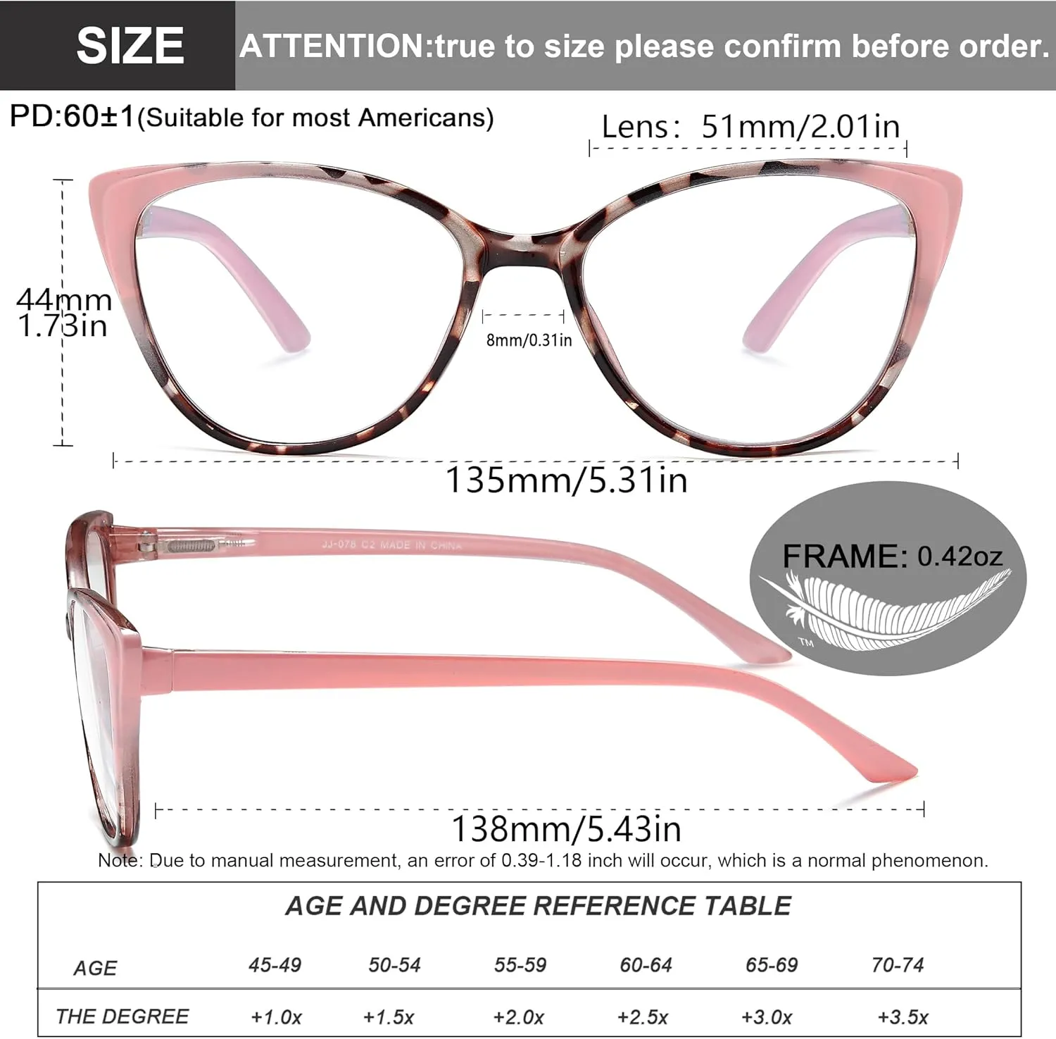 EYEURL 5 Pack Reading Glasses for Women-Cat Eye Blue Light Blocking Readers Fashion Computer Glasses with Spring Hinge Anti-Glare Readers for Women 2.5