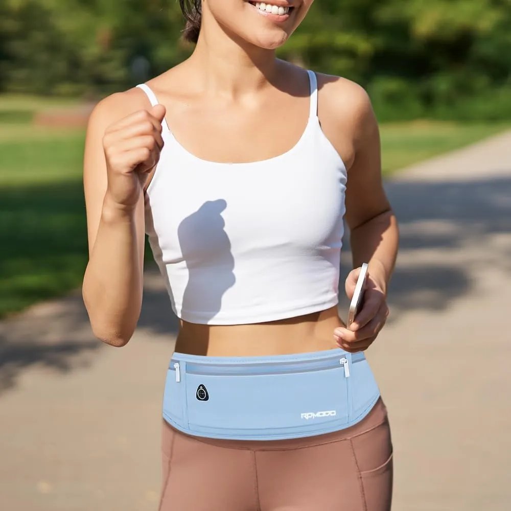 Fanny Pack for Men, Running Belts Waist Pack for Women, Water Resistant Runners Belt Bag, No Bounce Running Waist Belt for iPhone Samsung Card Key, Phone Holder for Running Jogging Workout Blue