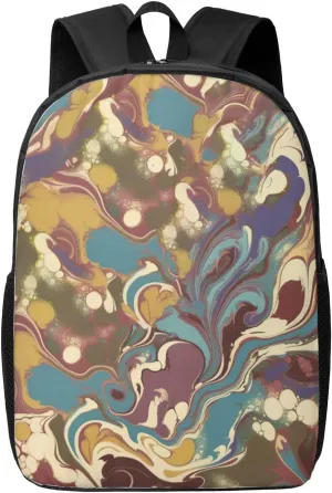 Fashion Backpack 17 Inch Casual Travel Daypack Lightweight Laptop Bags Romano Art Laptop Backpacks for Women Men
