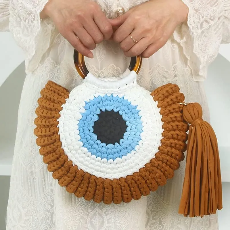 Fashion Top Handle for Women, Trendy Straw Handbag Hobo Purse Handwoven Casual Designer Rattan Bag Vacation Beach Bag