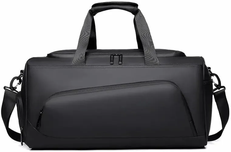 Fashionable Mens Large Capacity Dry Wet Separation Travel Bag Waterproof Womens Fitness Handbag Crossbody Bag(1)