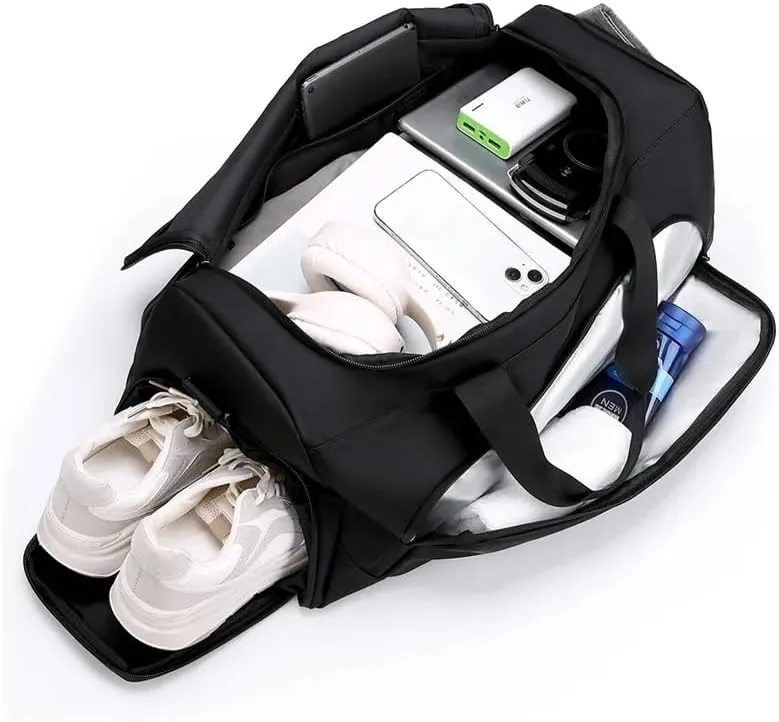 Fashionable Mens Large Capacity Dry Wet Separation Travel Bag Waterproof Womens Fitness Handbag Crossbody Bag(1)