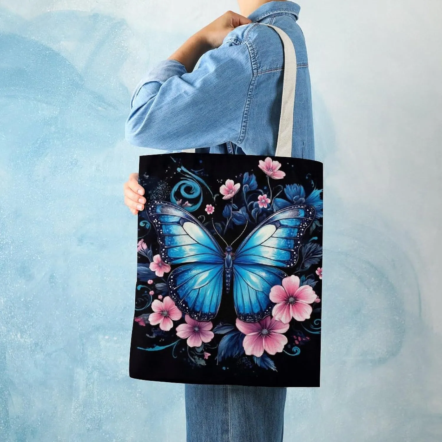 Fashionable Two Comfortable Shoulder Straps Handbag Extra Large Reusable Handbags for Women Men