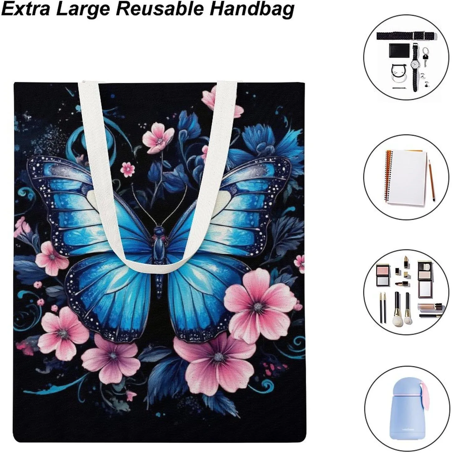 Fashionable Two Comfortable Shoulder Straps Handbag Extra Large Reusable Handbags for Women Men