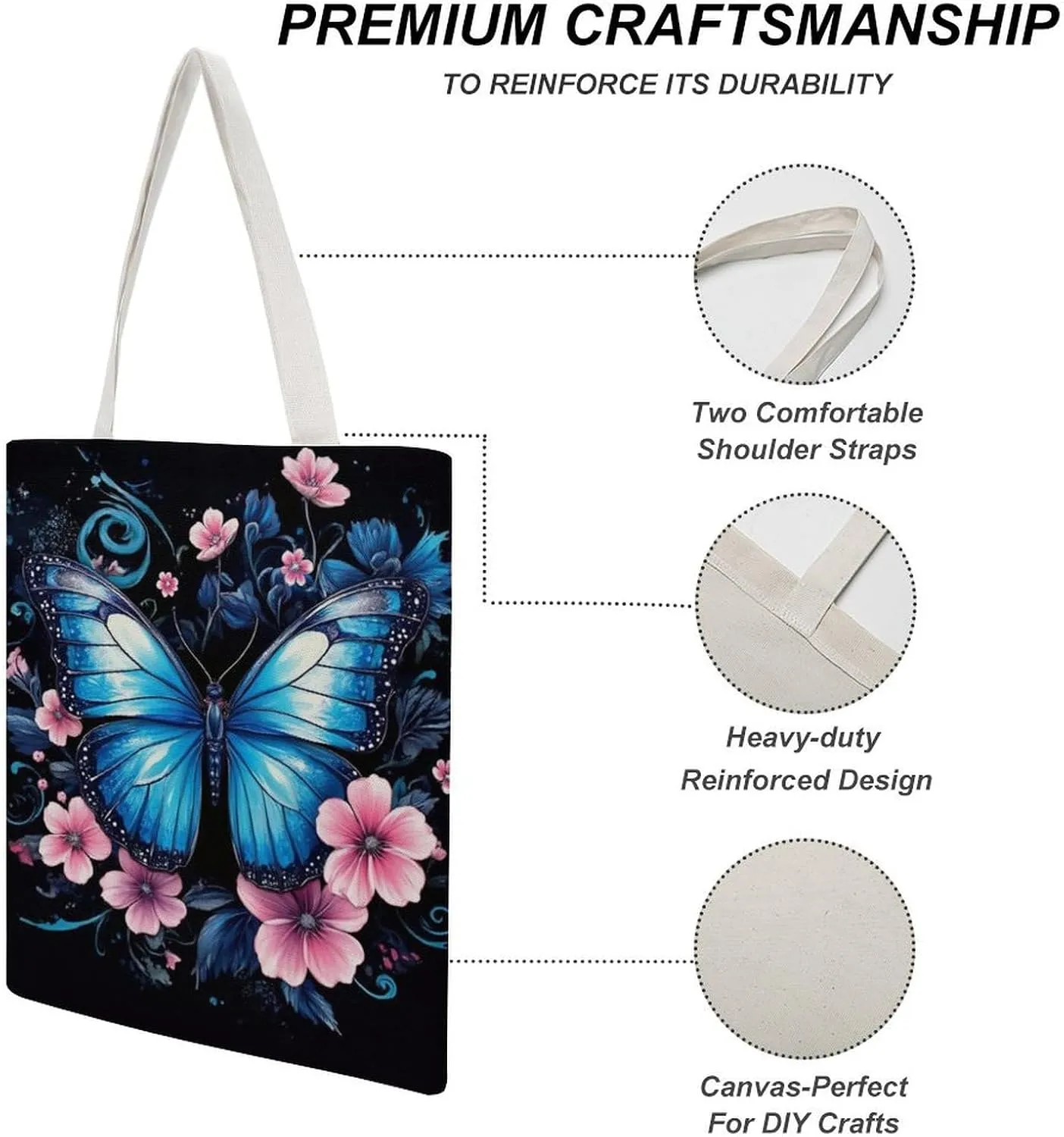 Fashionable Two Comfortable Shoulder Straps Handbag Extra Large Reusable Handbags for Women Men