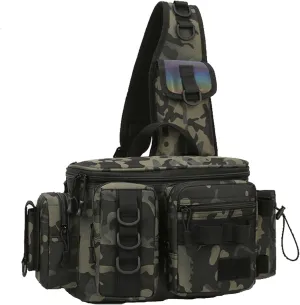 Fishing Gear Storage Bag Fishing Tackle Backpack Box With Compartment & Pockets for Tackle Boxes, Lightweight Tackle Storage Bags, Outdoor Fishing Shoulder Pack for Fishing, Hiking, Hunting