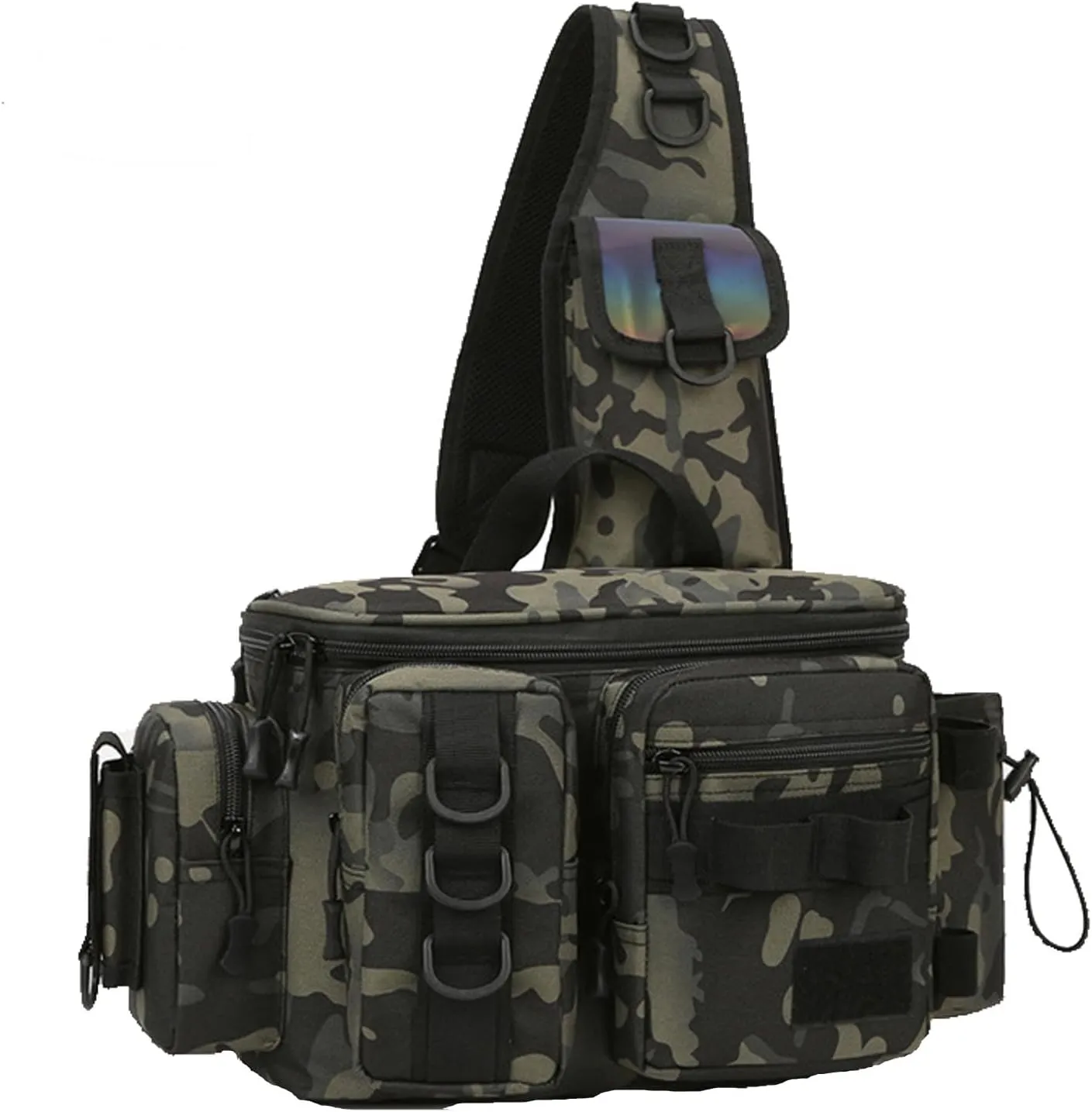 Fishing Gear Storage Bag Fishing Tackle Backpack Box With Compartment & Pockets for Tackle Boxes, Lightweight Tackle Storage Bags, Outdoor Fishing Shoulder Pack for Fishing, Hiking, Hunting