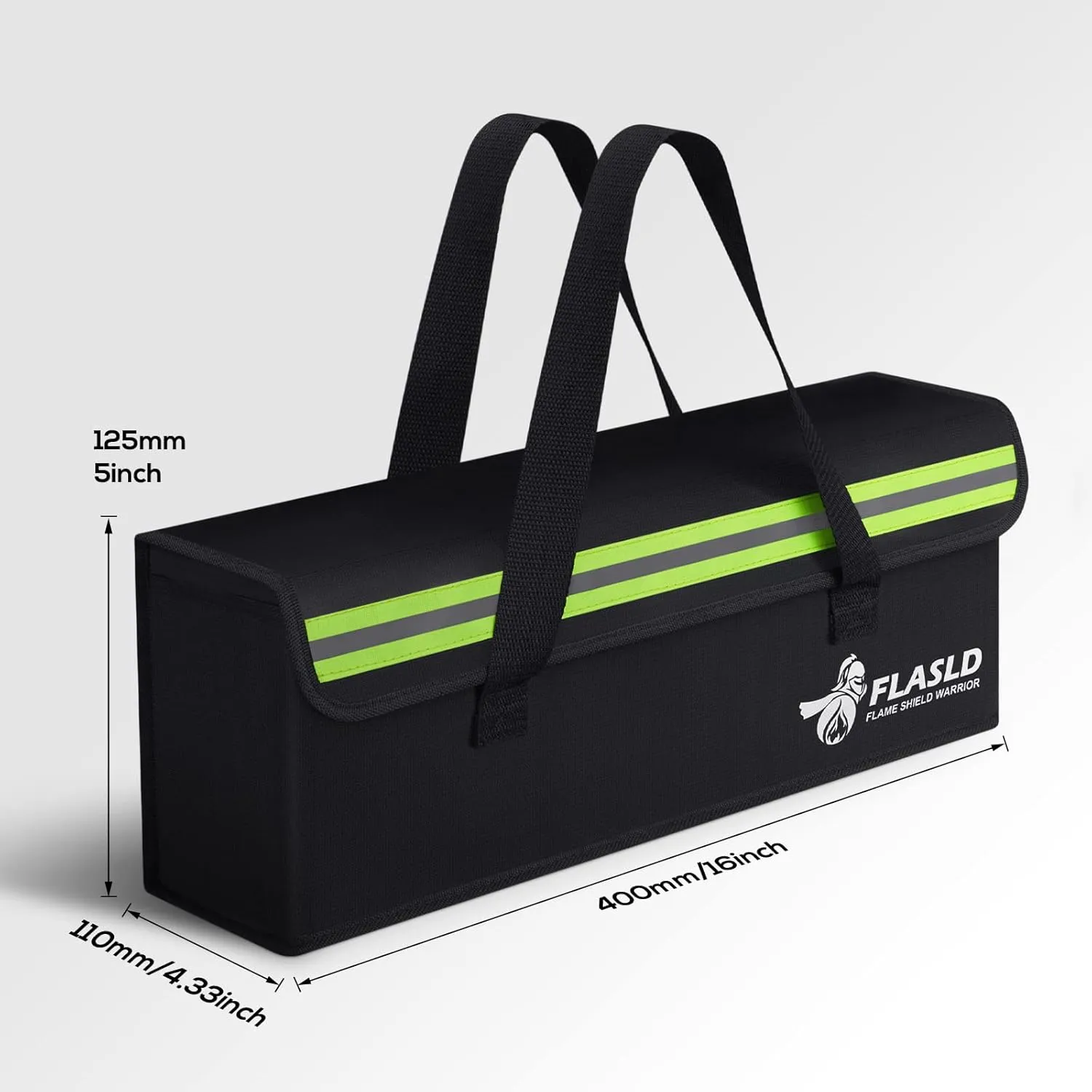 FLASLD 2-Pack E-Bike Battery Bag Fireproof Safe Charging Bag Explosionproof Lipo Battery Bag Large Capatity for Storage Charging (16 x 4.3 x 5in)