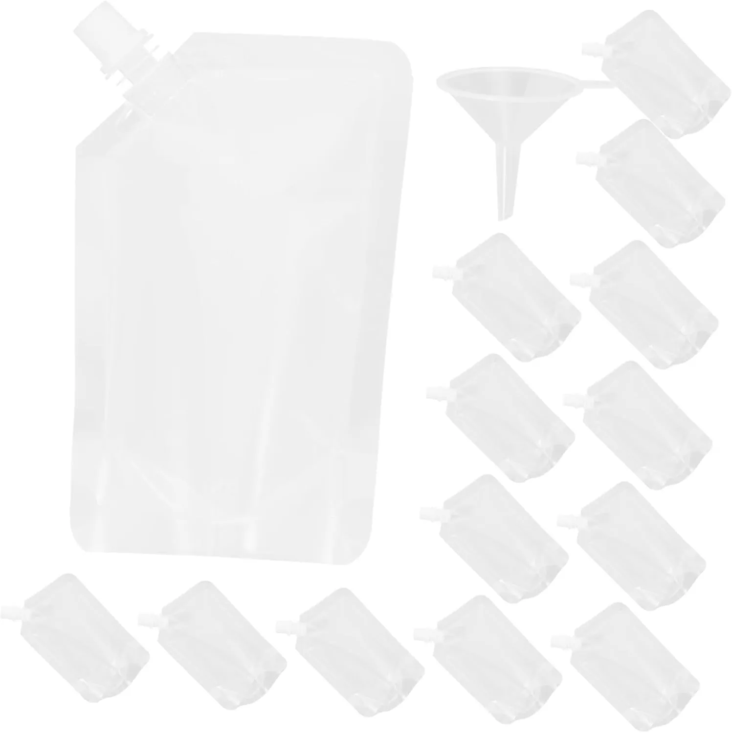 Flexible 1 Set of Plastic Juice Bags Leak Proof Travel Drink Containers