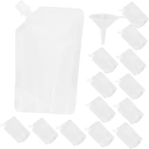 Flexible 1 Set of Plastic Juice Bags Leak Proof Travel Drink Containers