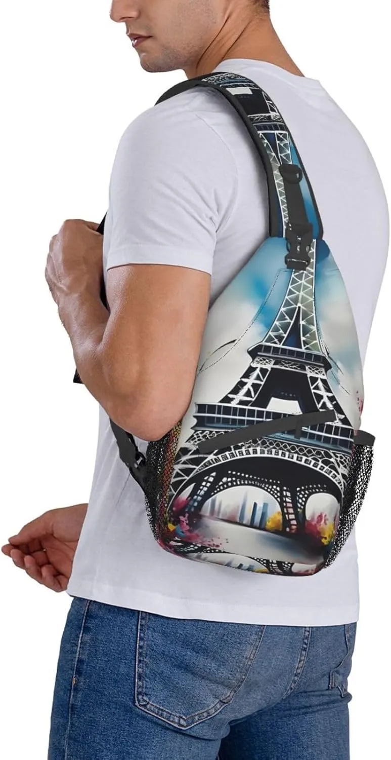 Flowers Skull Ornamental Pattern Unisex Daypack Chest Pack â€“ Lightweight & Stylish Hiking Rucksack, Versatile Messenger Bag