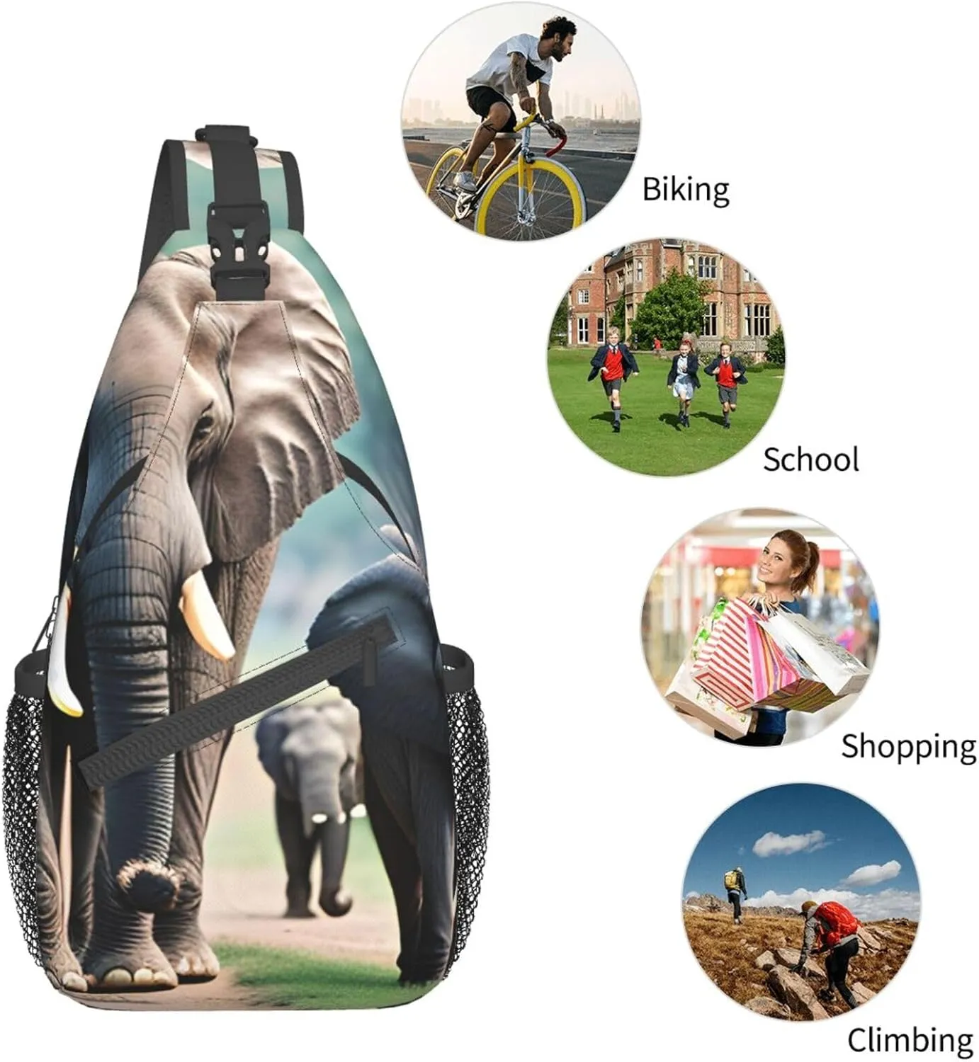 Flowers Skull Ornamental Pattern Unisex Daypack Chest Pack â€“ Lightweight & Stylish Hiking Rucksack, Versatile Messenger Bag